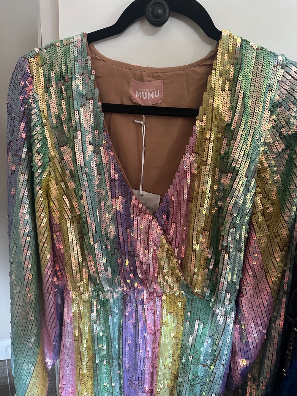 Show Me Your Mumu Multicolor Sequin Wrap Dress